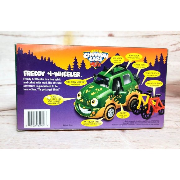 Vintage Chevron Cars Green Toy Car - Working Side View Mirrors, Moving Eyes Gift - Picture 13 of 15